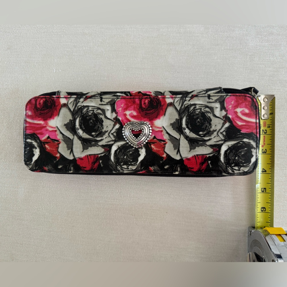 BRIGHTON Madison floral coated canvas, zip jewelry box. NWT - Picture 2 of 10